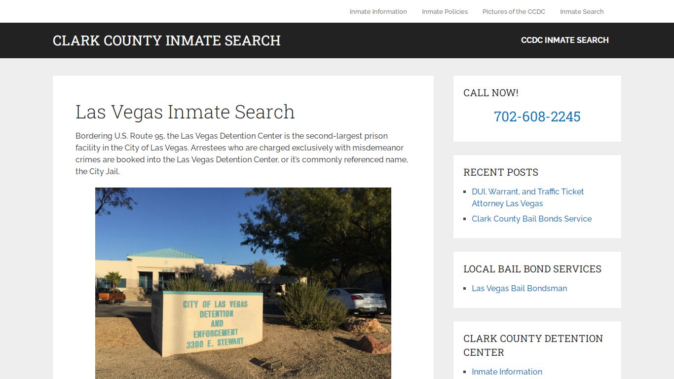 Las Vegas Inmate Search – Clark County Inmate Search